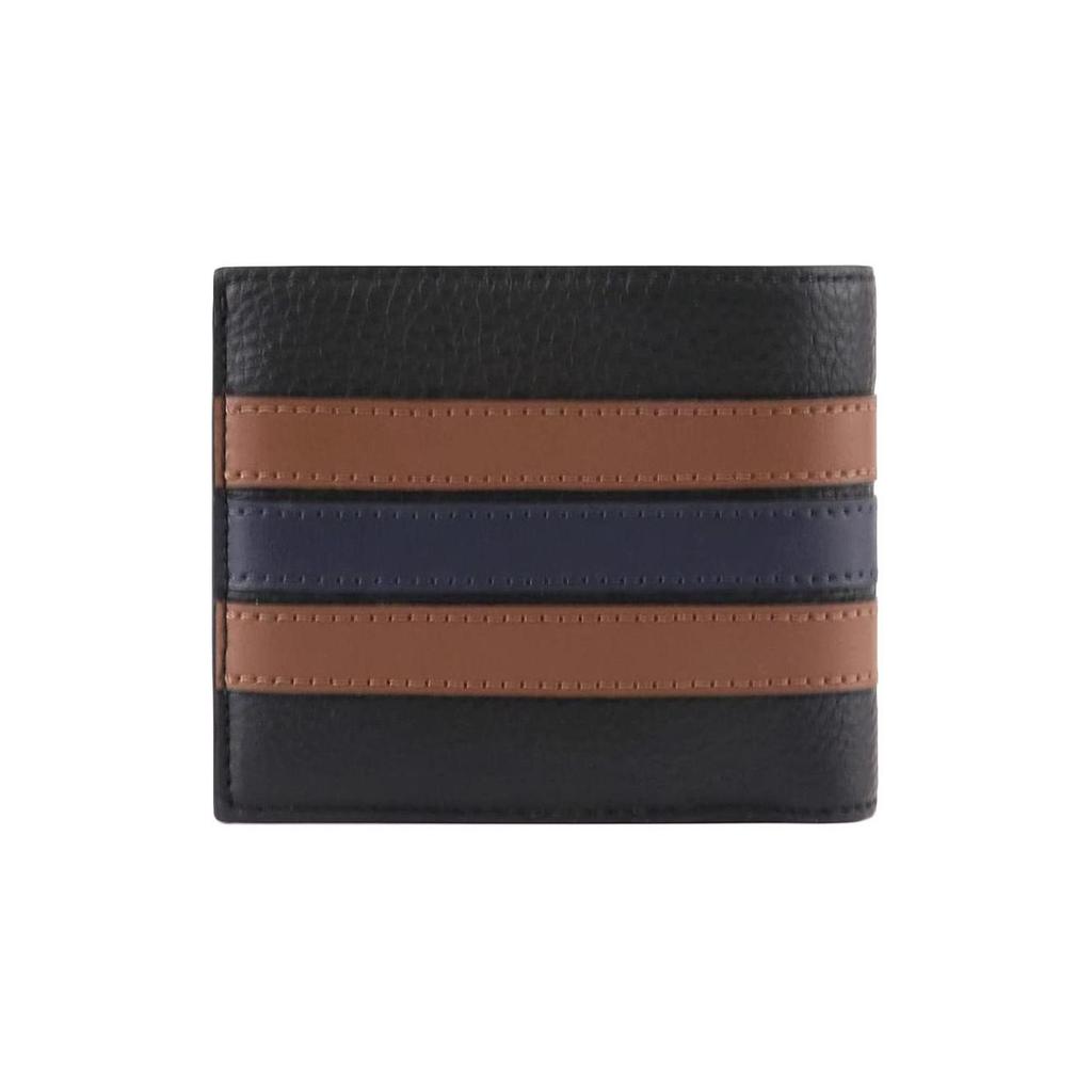 COACH 3 IN 1 Wallet Leather Wallet Men's Black & Brown 3007-QBR64