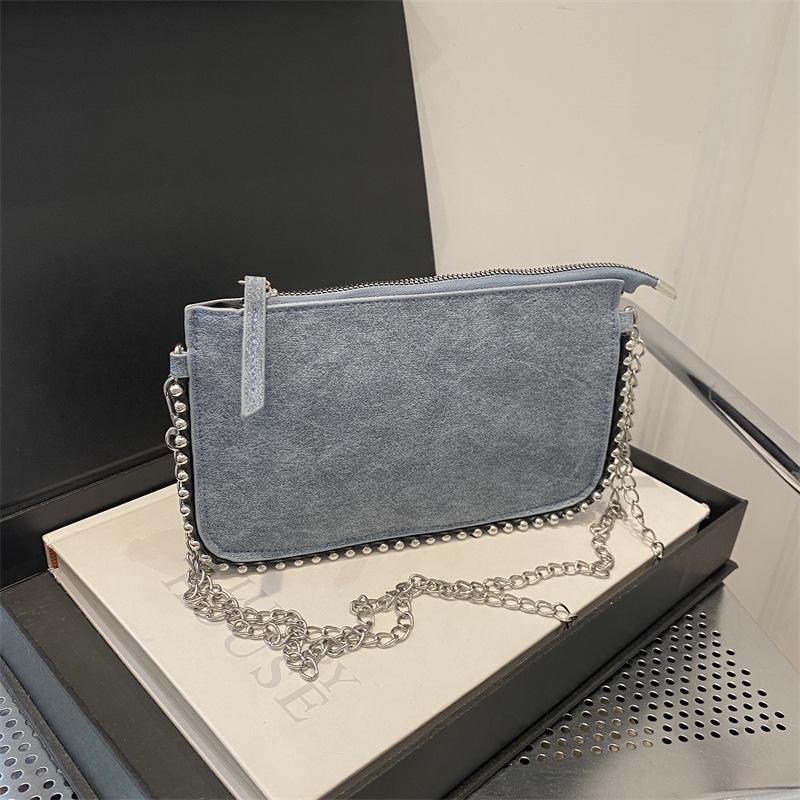 New Chain Small Square Bag Fashionable and Trendy Crossbody Bag Women's Bag Casual and Fashionable Shoulder Bag Mobile Phone Coin Wallet
