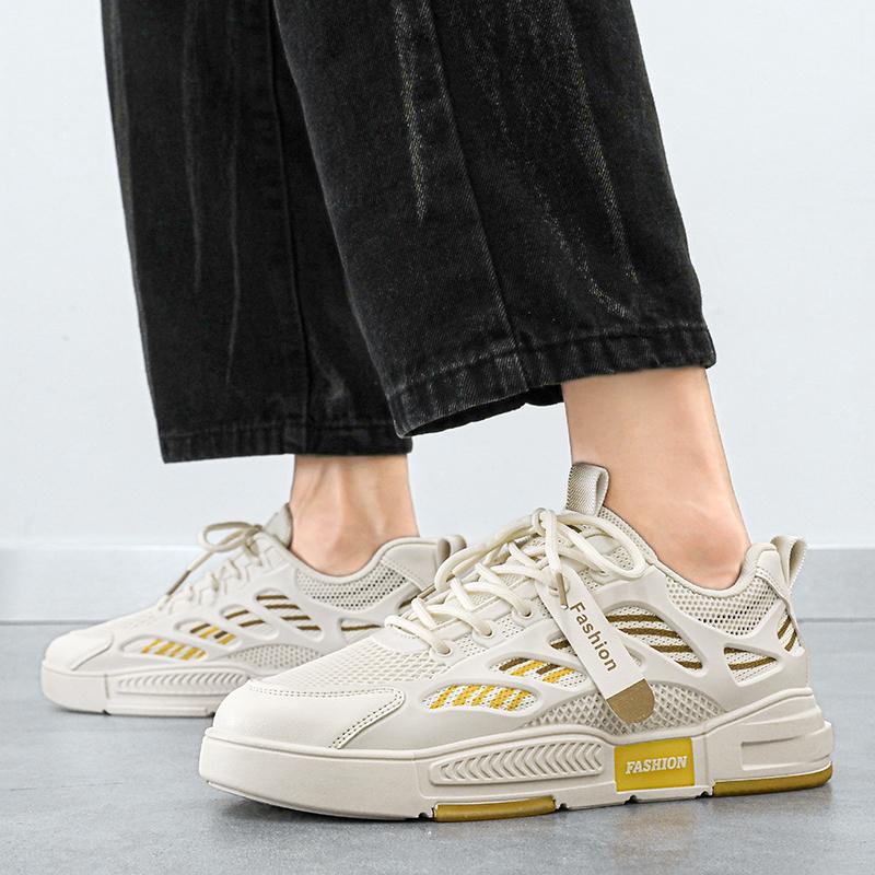 Fashion PARZIVAL Vulcanized Sneakers For Men Trend Casual Mesh Shoe Tenis Trainer Korean Flat Walking Shoes Zapatos Informales De Hombre