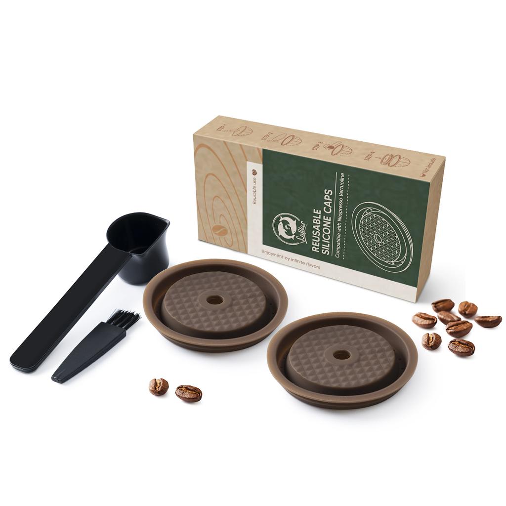 För Nespresso Vertuo Next Återanvändbart Silikonlock Kaffekapsel Skyddslock Kompatibel med Nespresso Vertuoline Originalkapslar