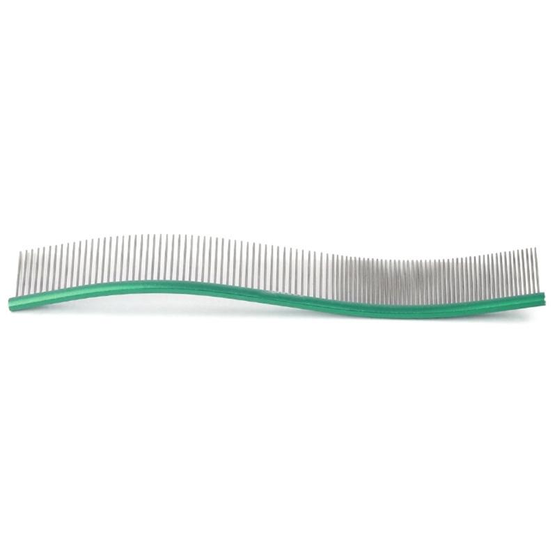 Pet Deshedding Comb for Dogs Cats Easy Use Stainless Steel Hair Comb for Pet Shedding Hair Curved Comb for Pet Grooming