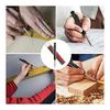 DanYun Carpenter Pencils with 6 Refills (2 Colors), Built-in Sharpener, Extended Needle-Nose Tip for Deep Holes, Marking Tool for Woodworking,