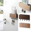 Stylish Entryway Mail and Key Holder with Double Rack and Hooks for Home Organizing Coats and Dog Leashes Daily Use