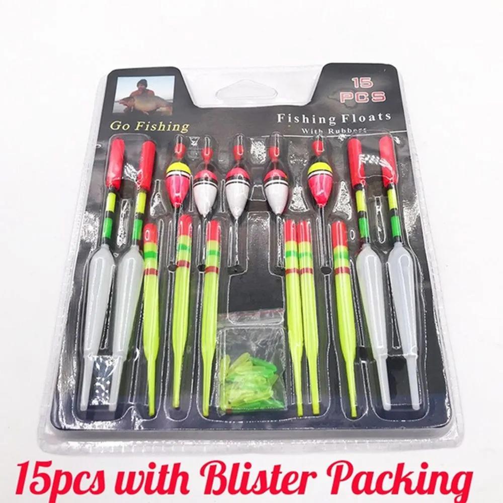 

15 шт. Рыболовные поплавки Индикатор Вертикальный буй 15-pcs
