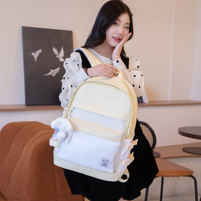 Schoolbag Japanese ins style casual simple girl travel backpack pink cute junior high school student schoolbag high value