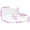 Ottoman Bed with Mattresses Black 200x200 cm Fabric