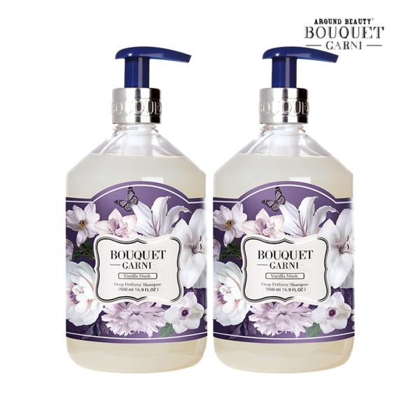 BOUQUET GARNI Deep Perfume Shampoo Vanilla Musk Scent 500ml x2