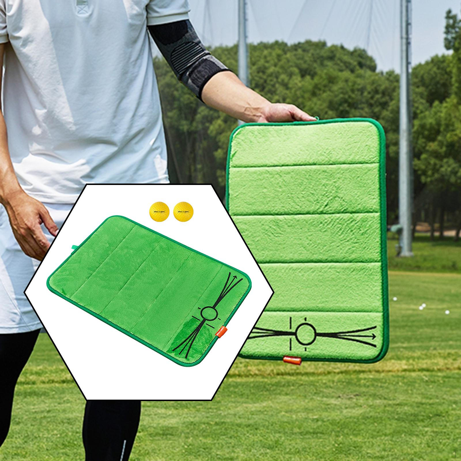 

Golf Hitting Mat Swing with Interchangeable Path Feedback Practice for Indoor And