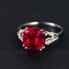 Sapphire Ring Plated With Colorful Ruby Emerald Ring For Women