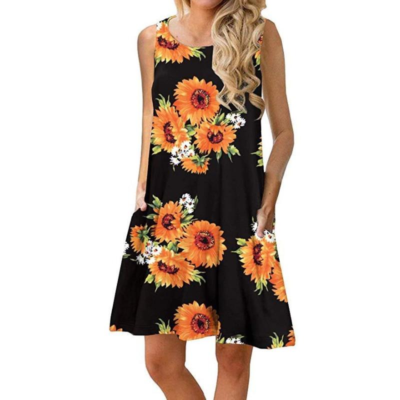 Dress Floral Dress Women'S 2D Digital Printing Factory