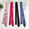 Luxury Skinny Narrow Short Woman's Silk Scarf Hairband Hair Strip Silk Ribbon Small Bag Handle Ribbon Scarves Kerchief Lady Tie
