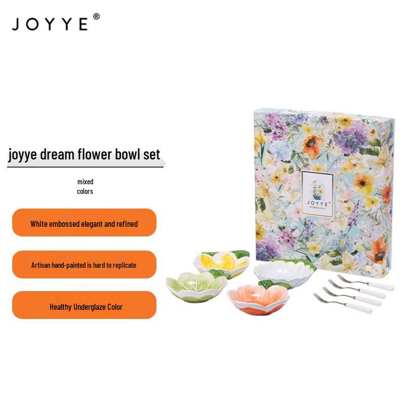 JOYYE Dream Flower Handmade Ceramic Bowl Set