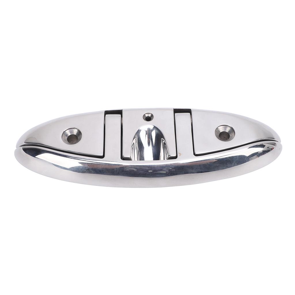 8in Boat Tie Down Cleat 316 Stainless Steel Highly Polished Rustproof Folding Dock Cleat for Marine Yacht RV