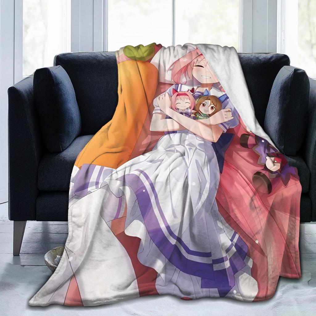 Haru Urara Uma Musume Blankets Coral Fleece Plush Winter Portable Super Soft Throw Blanket for Home Outdoor Bedspreads