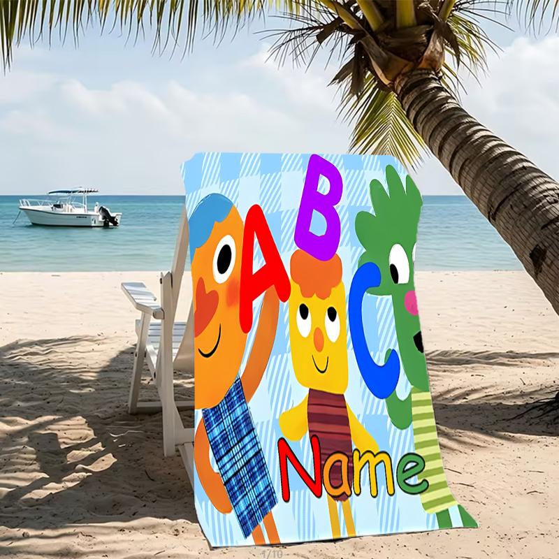 Customizable Personalized Beach Towels Super Simple Songs Themed designs.Suitable for the Beach, Yoga, Sports;ideal As Beach Accessories