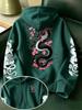 Men's Japanese Style Hoodie Tokyo Dragon Cherry Blossom Graphic Print Sweatshirt Oversized Asian Streetwear Autumn Winter Tops