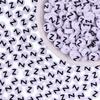 100/Bag Diy Black And White English Acrylic Letter Beads Handmade Bracelets Necklaces Beaded Accessories