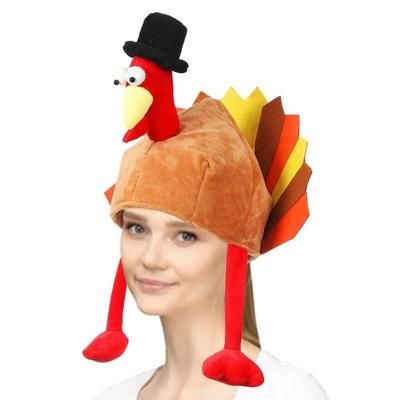 Cute Thanksgiving Turkey Hats Comfortable Soft Long Leg Turkey Hat Creative Unisex Roleplaying Photo Cap Cosplay
