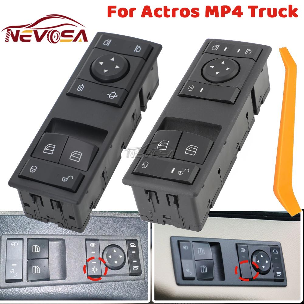 For Mercedes-Benz Actros MP4 Truck Power Central Lock Window Control Glass Switch Mirror Seat Heat Panel Heating Function