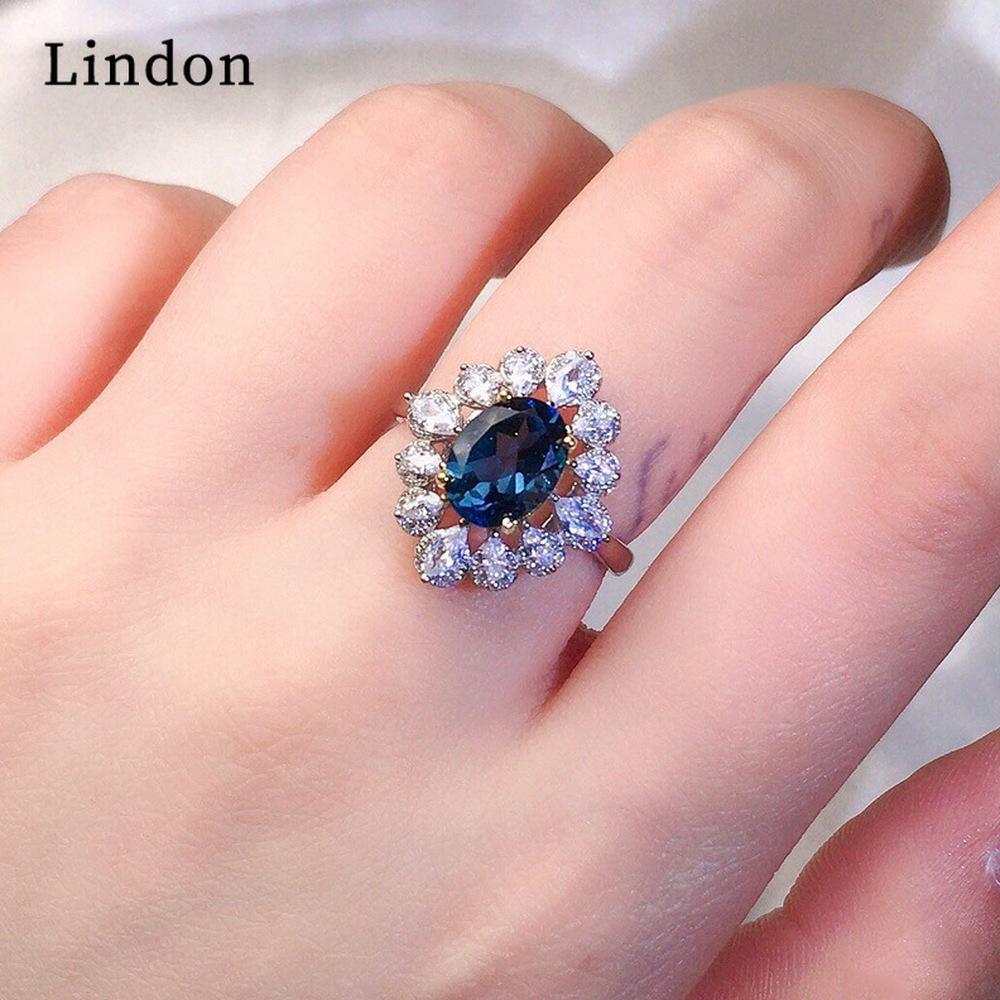 Lindon Women Copper Alloy 5A Zircon Rings Necklace Pendant Set Wedding Party Gift