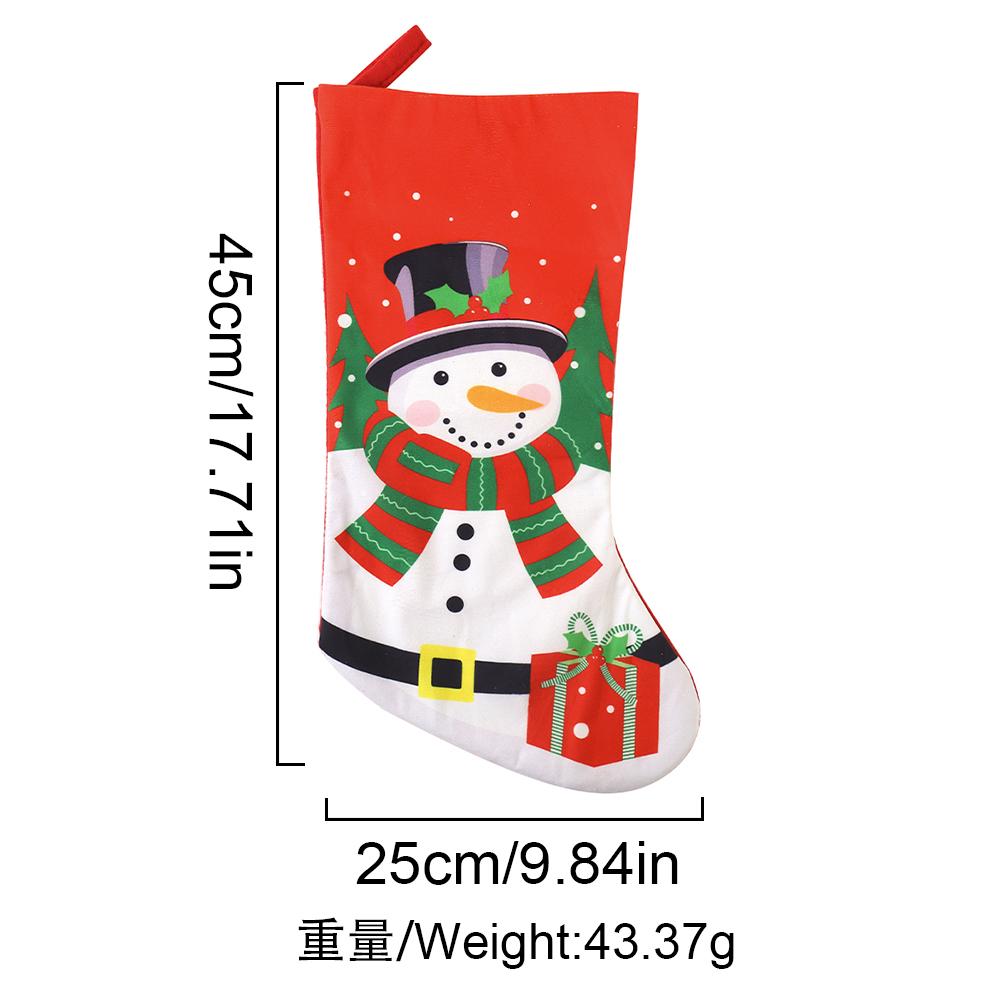 

1 шт. 45 см Рождественские носки украшения Счастливого Рождества Украшение для рождественской елки для домашнего декора Подарочный пакет Рождество Ноэль Навидад Новогодние принадлежности 45CM красный