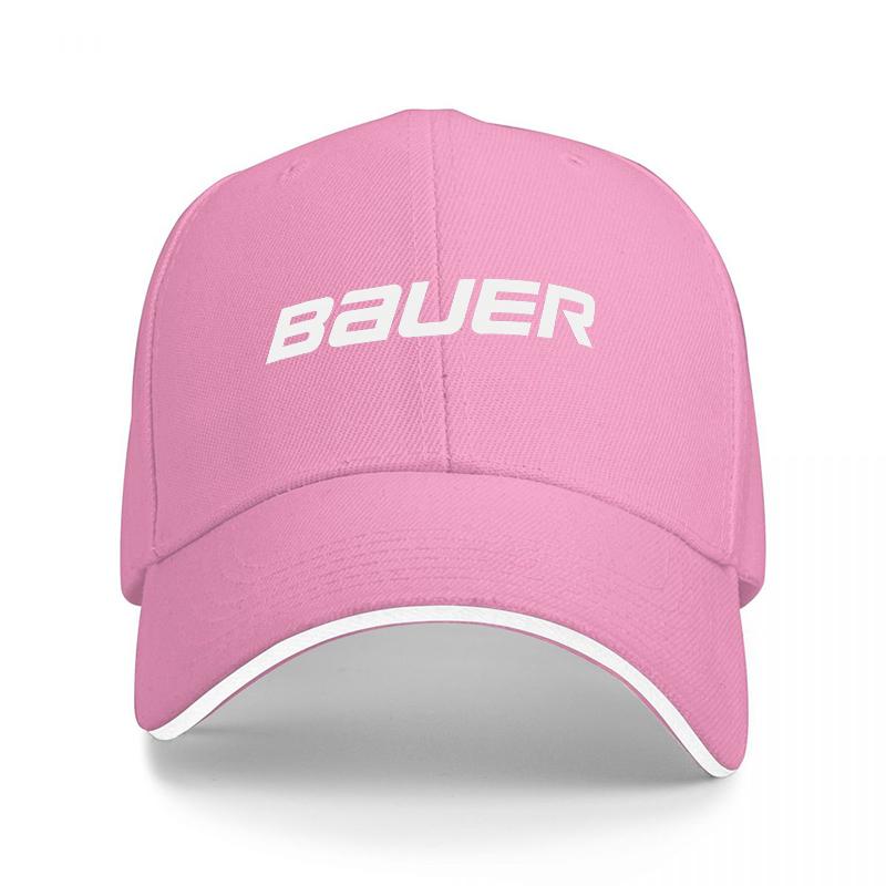 BAUER Logo Baseball Cap Black with White Trim Sporty Design for Hockey Fans Adjustable Fit Classic Style Outdoor Wear