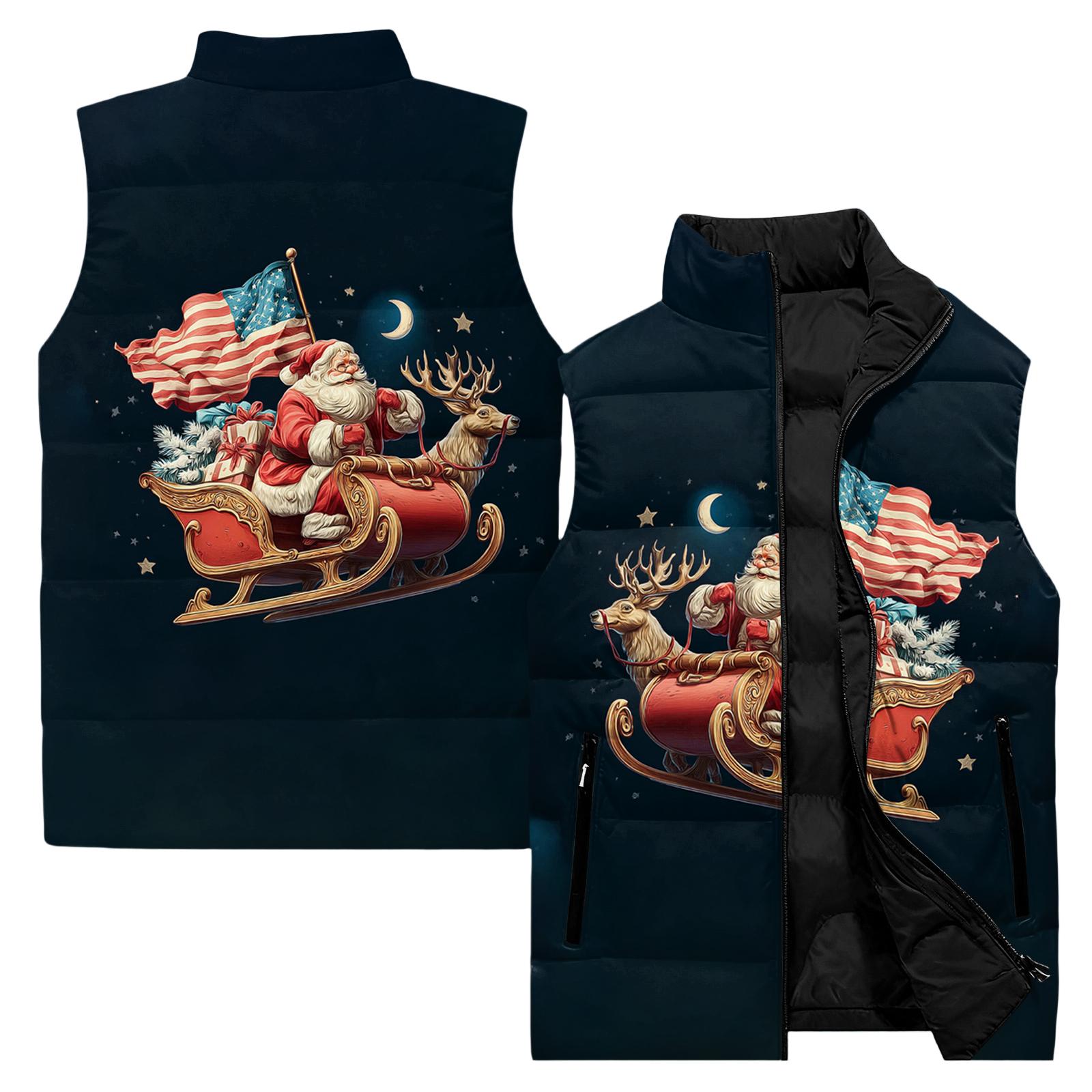 Mens Sweater Vest Sleeveless Sweater Vest Men V Neck Sweater Men Sweater Vest for Men with Festive Print for Winter Holiday Wear XXXL тёмно-синий