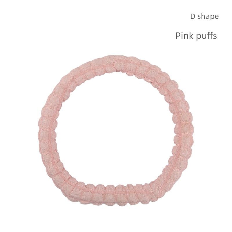 

Car Steering Wheel Cover All Year Round Neutral Camellia Summer Non-Slip Sweat-Absorbent Breathable Fabric Craft Neutral Handlebar Cover Pink Puff: D Type