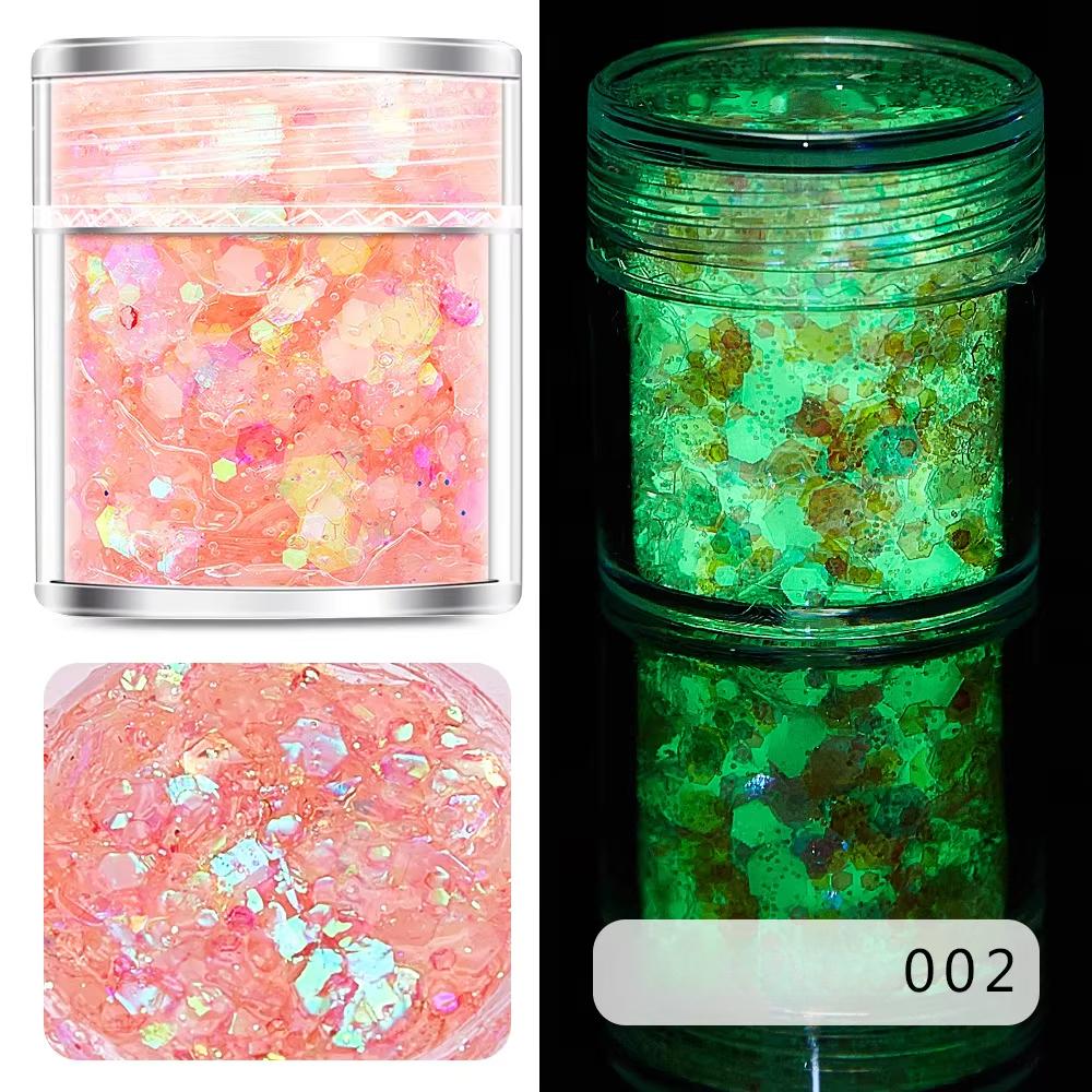

Люмінесцентні блискітки для тіла, глітер, смола для заливки, DIY епоксидна смола, наповнювач, прикраса для боді-арту, декор для макіяжу, інструмент для краси, косметика