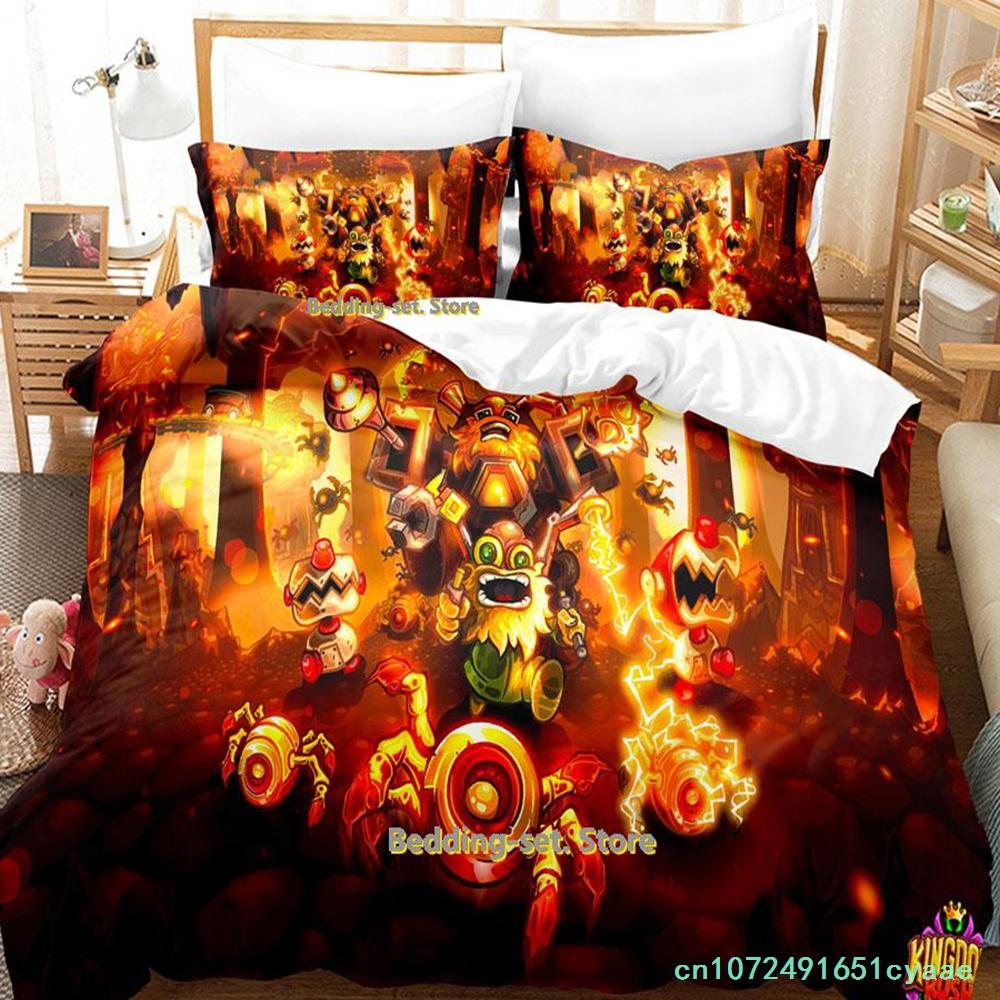 New Kingdom Rush Bedding Set Single Twin Full Queen King Size Bed Set Adult Kid Bedroom Duvetcover Sets Anime Parure De Lit Bed