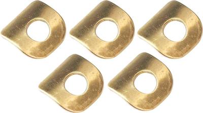 Audiophile Bicycle Seat Clamp Gasket Quick Release Copper Replacement Gold 5 Piece Set 15 X 15mm Axis Hole Diameter 5mm