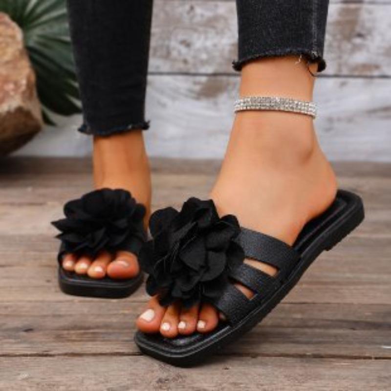 Flat-bottomed Women's Shoes - New Style, Casual, Lightweight, Beach Flip-flops