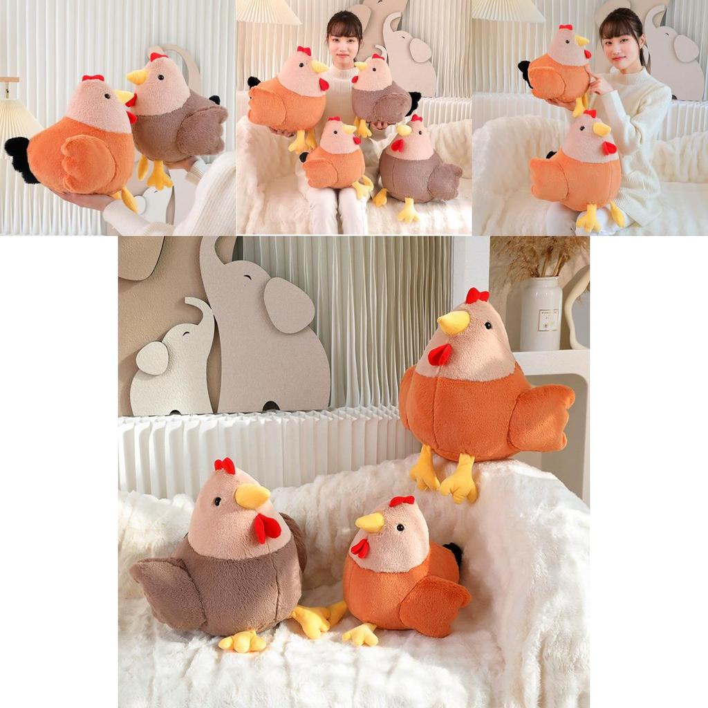 Adorable Plush Chicken Toy Realistic Rooster Stuffed Animal Doll For Kids Gift
