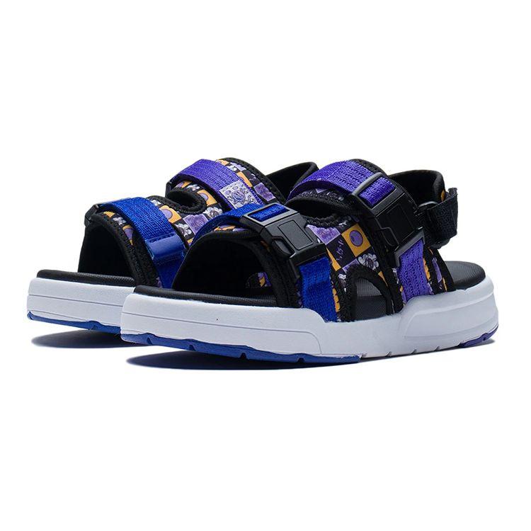 Li Ning Youth Coca Casual Sports Sandals Kids Sandals Black Purple YKUS010-1