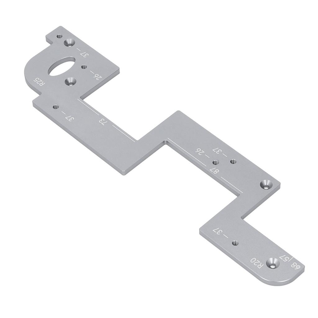 Woodworking Slotting Router Template High Accuracy Aluminum Alloy Cabinet Door Non Handle Slot Moldi