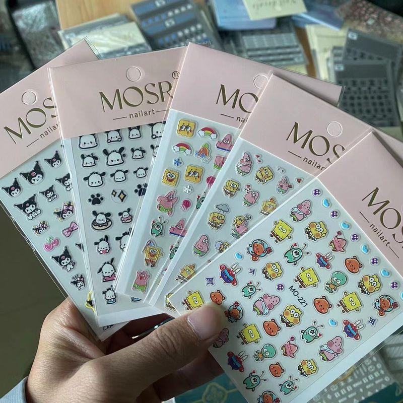 

[Clearance] Sponge Baby Relief Crab Boss Paida Star Clow M Cartoon Pacha Dog Cute Nail Stickers [mo five relief] Sponge + Sanrio series