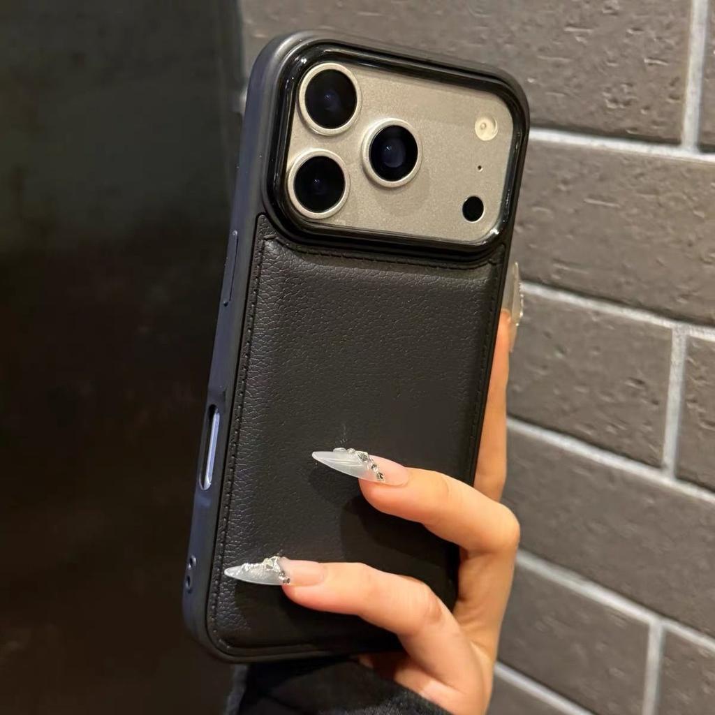 Luxury Matte Soft Leather Phone Case For iPhone 17Air 15 14 Plus 13 12 11 16 Pro Max Lens Protection Shockproof Silicone Cover