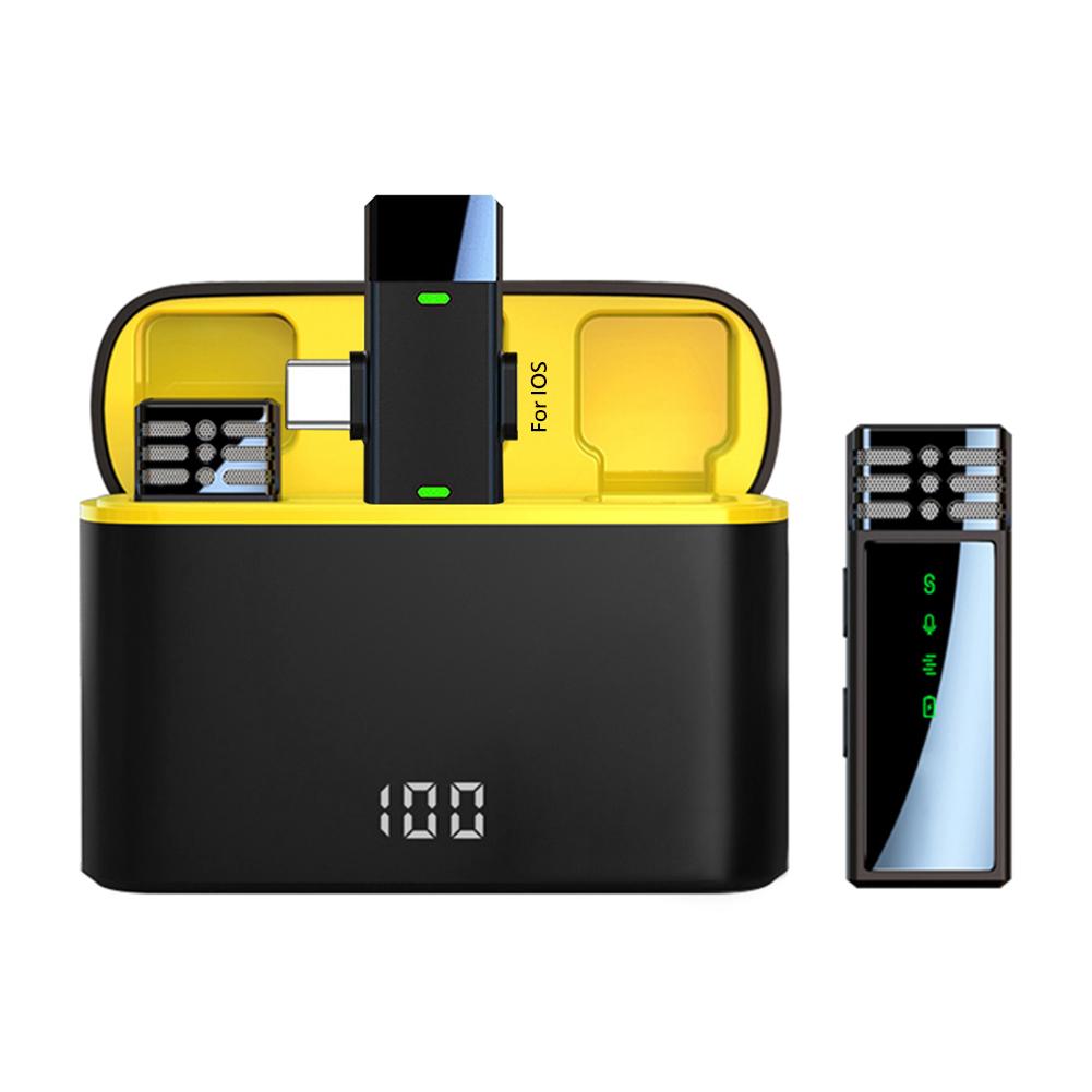 

Петличный микрофон USB C+8pin порт крошечный микрофон шумоподавление с зарядным чехлом для iPhone Android аудиозапись