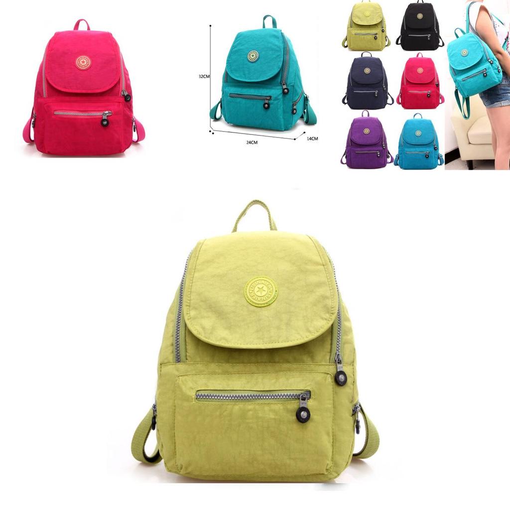 Mini Backpack Waterproof Women Purse Nylon Shoulder Rucksack Small Travel Bag