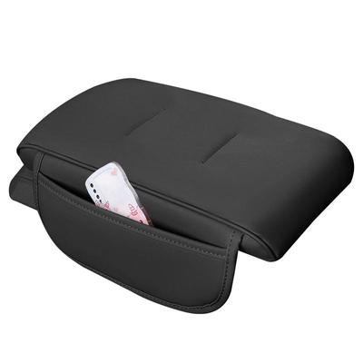 Car Armrest Cushion Center Console Artificial Leather Cushion Pad With Memory Foam Waterproof Elbow Rest With Side Storage