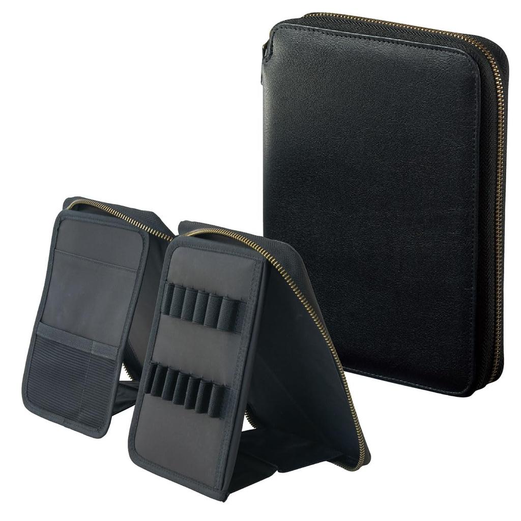 LIHIT LAB XCOA Stand Book Pencil Case, Jet Black, A3803-24