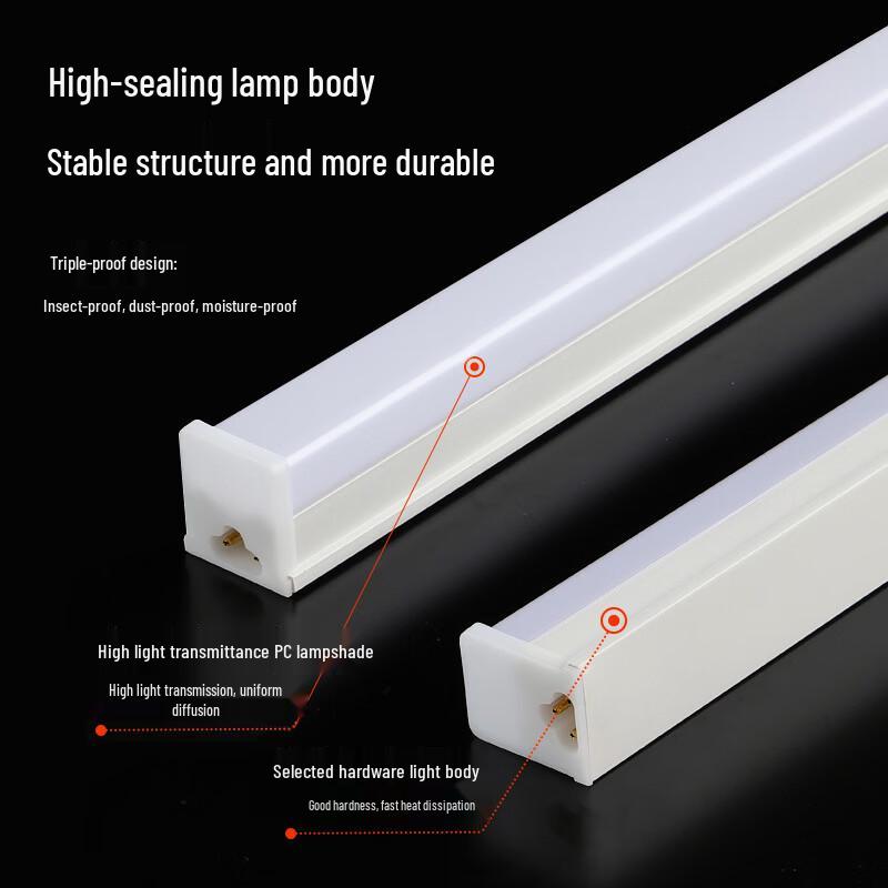 Meng Pao T5 Energy-Saving LED Tube Light Fixture (0.9m, White, 16W) - 2 Pack