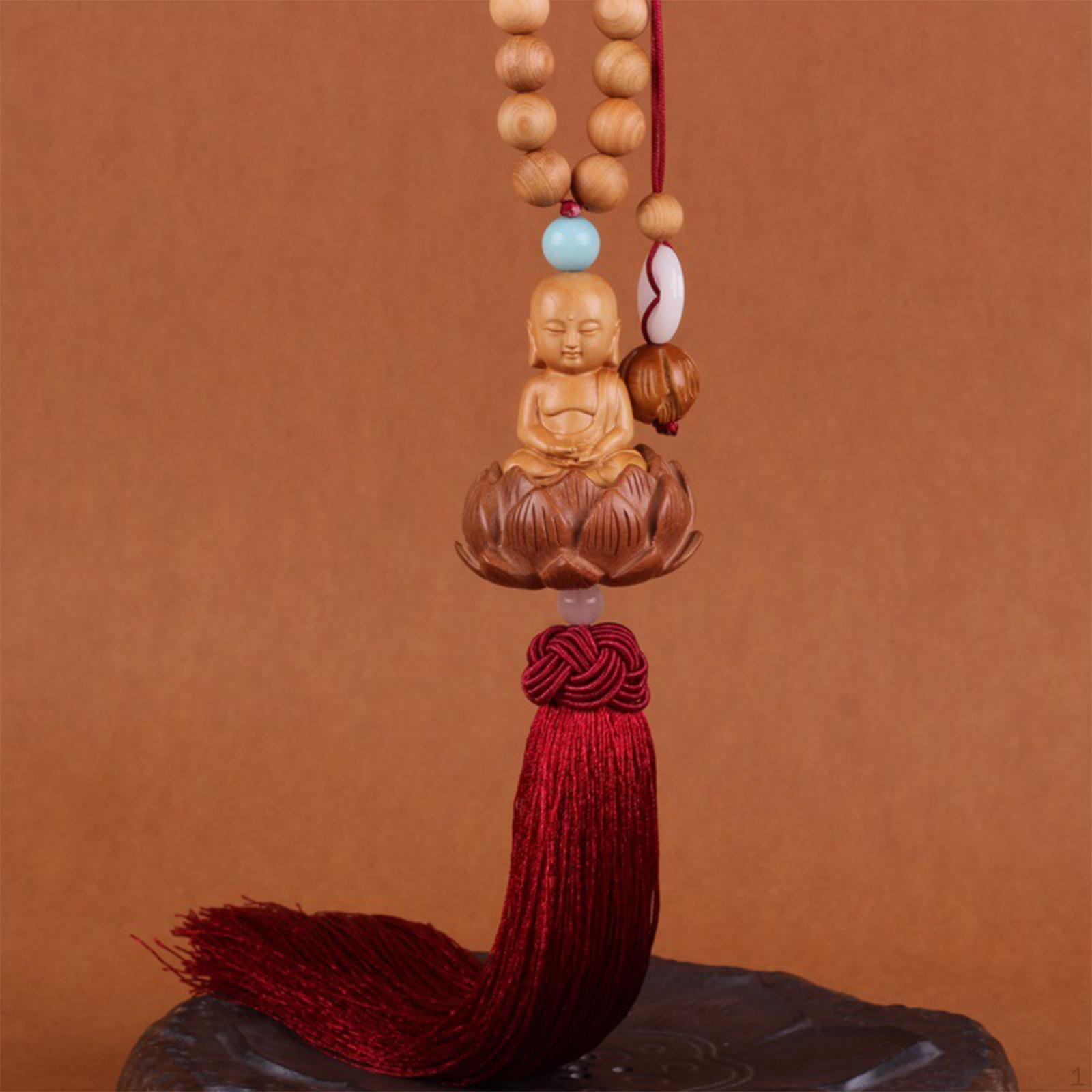 

Лотос, вышитый бисером автомобильный кулон, зеркальная статуя заднего вида, деревянная скульптура, подвесное украшение Style G