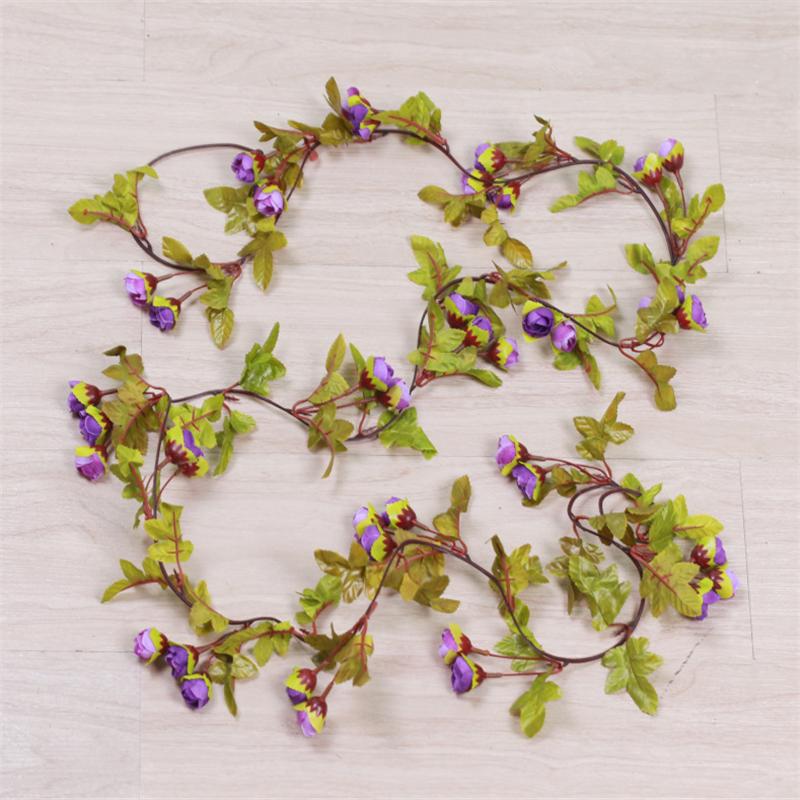Flowers Artificial 42 Silk Rose Fake Flower Garland Vine Wedding Party Diy Decor