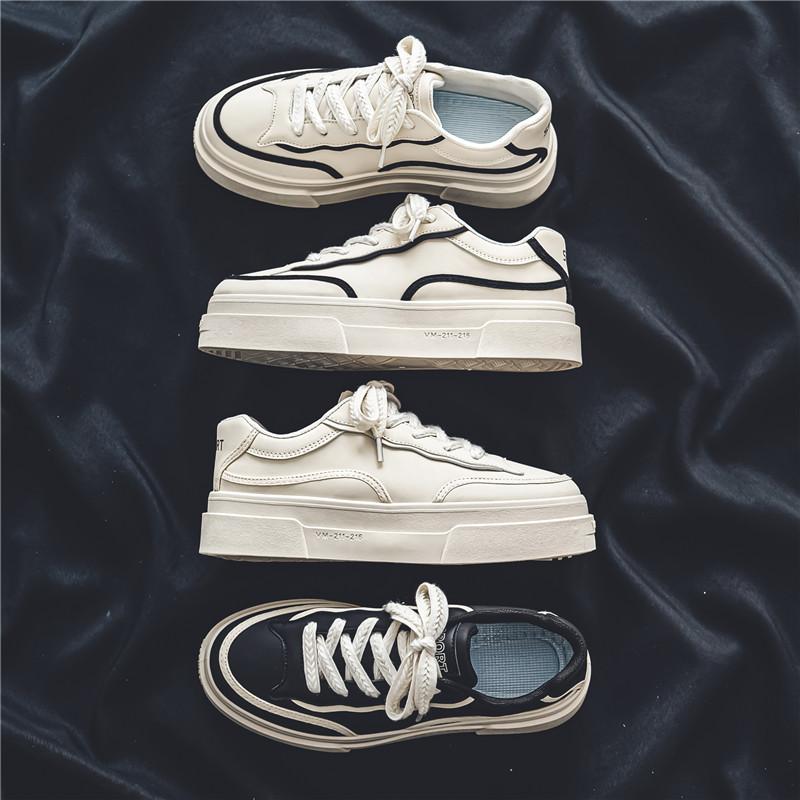 Summer new fashion sports men's shoes casual board shoes, beige, black, beige