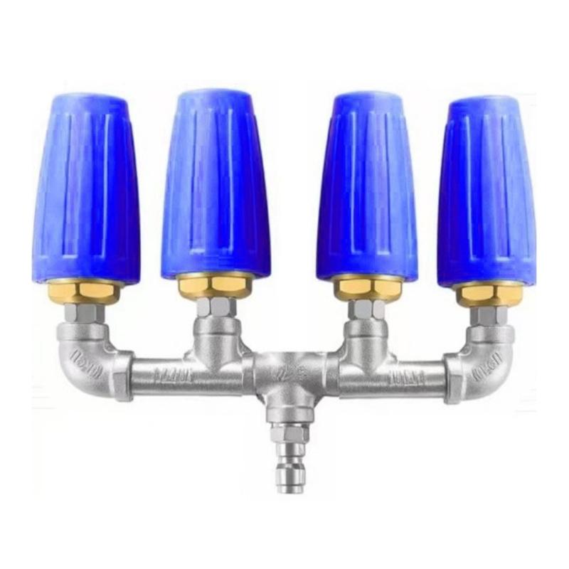 Rotating Sprinkler Water Turbines Nozzle Featuring 4Heads Corrosion Resistant Fittings Ideal for Highly pressure Outdoor Use