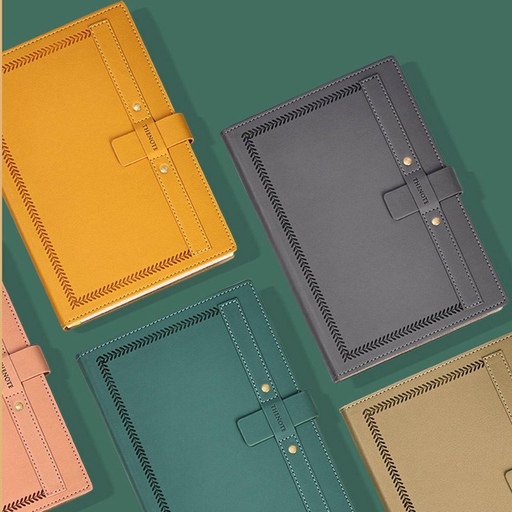 PU Leather Cover Business Office Notebook Frosted Texture Students Notebook Diary Agenda Organizer