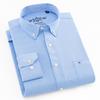 Men‘s Fashionable Cotton Blend Long Sleeve Oxford Shirt - Premium Quality Breathable, Button Up Design - Ideal for Business & Formal Events