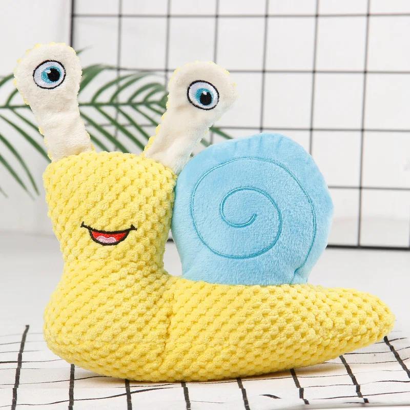 

Pet Plush Snail Bite Resistant Teeth Grinding Cat Dog Pet Sound Toy Cat interactive toys Length 23cm
