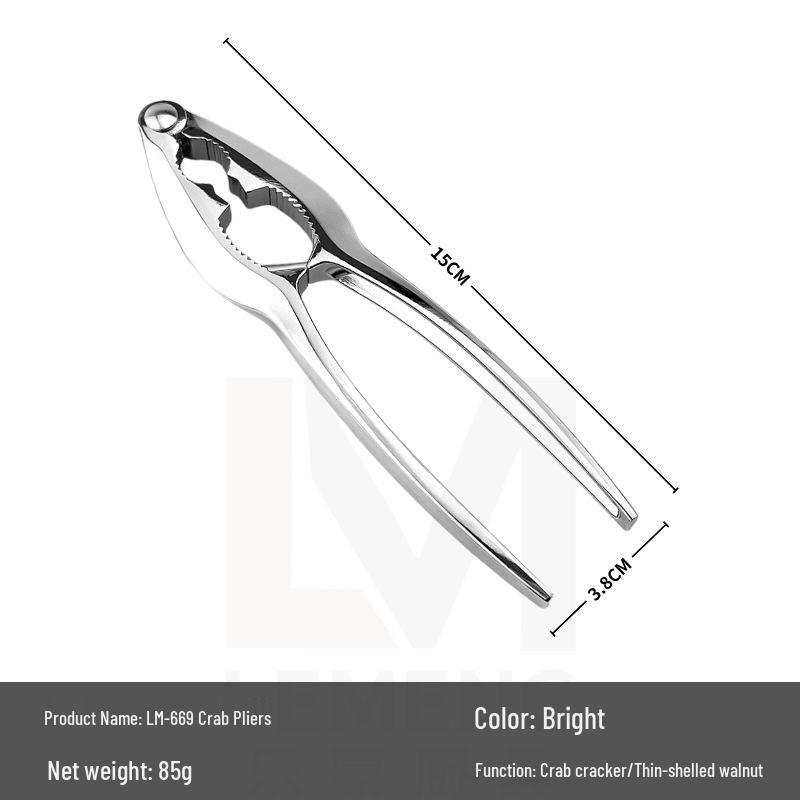 Multifunction Walnut and Seafood Cracker Tool - Crab Pliers, Nut Sheller, Shellfish Opener Bubble Bag Package
